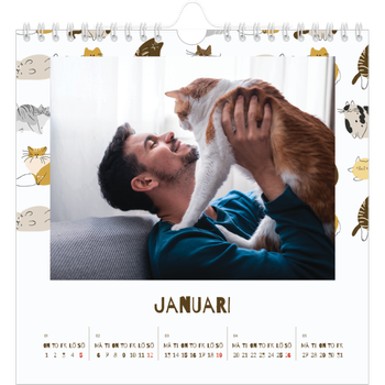 Fotokalender Kvadratisk — Lekfull kattunge