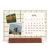 Skrivbordskalender med träställ - Liggande  — Retro mönster [April]