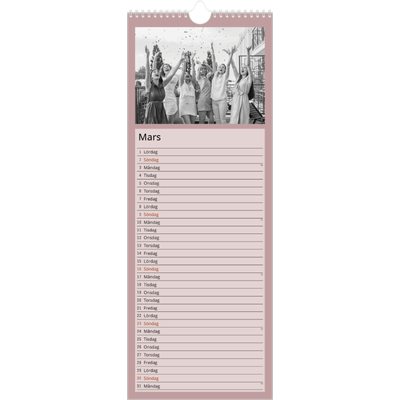 Fotokalender Smal  — Nordiska pasteller [Mars]