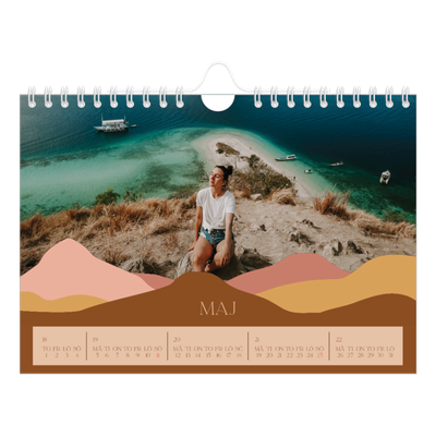 Fotokalender A5 Enkel — Neutrala berg [omslag]