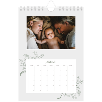 Fotokalender A5 Enkel — Handritade blommor