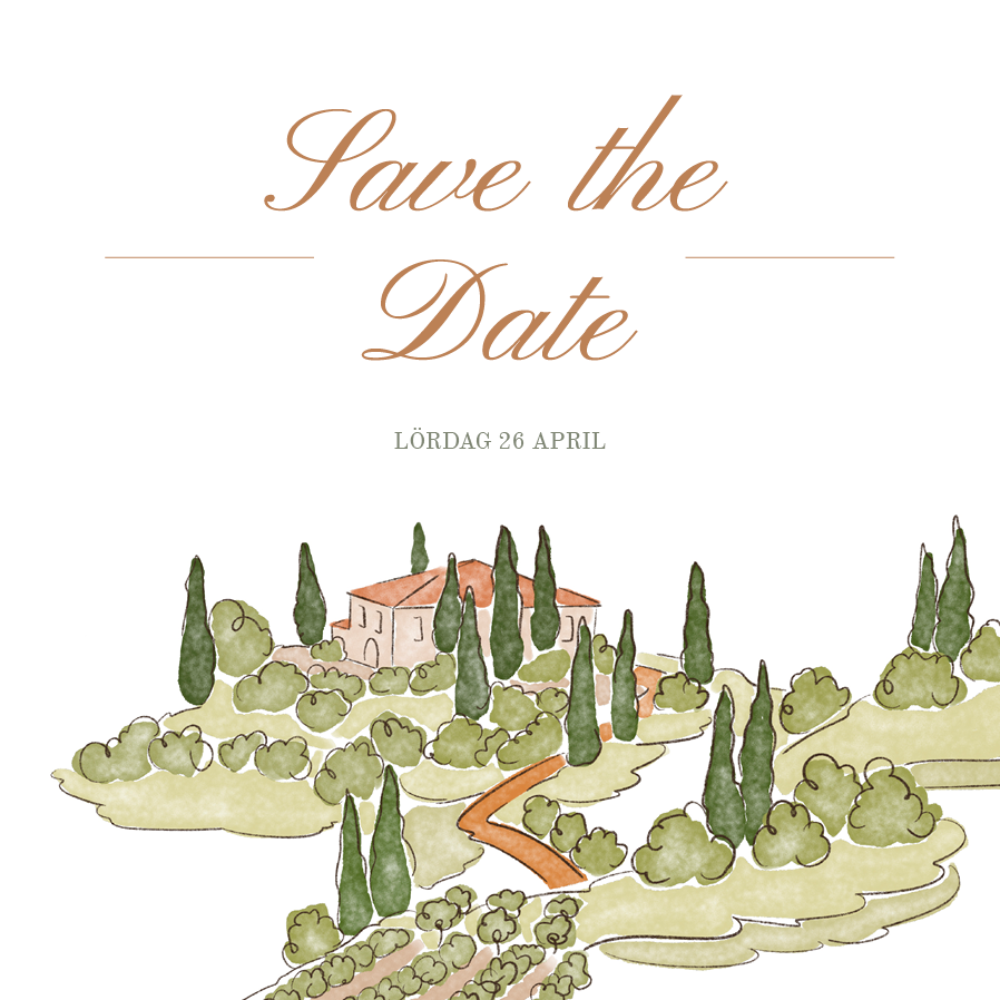 Save the date — Akvarelldestination