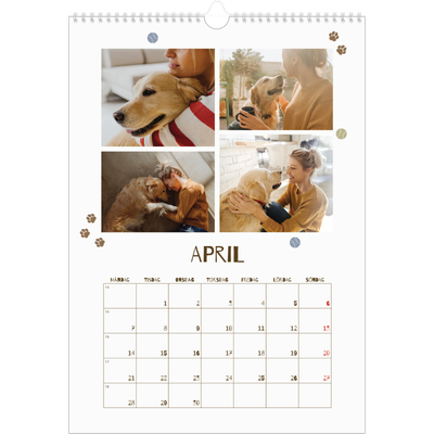 A3 Årskalender — Lekfull valp [April]