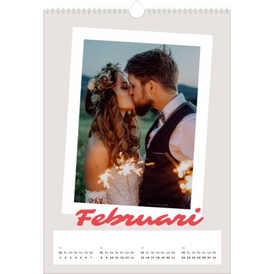 A3 Årskalender — Signerad i karmosin [Februari]