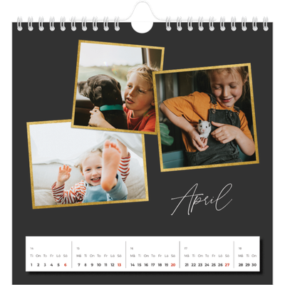 Årskalender kvadratisk — Goda minnen [April]