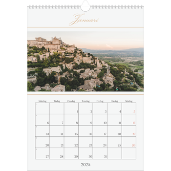 Fotokalender A3 Enkel — Elegant guld
