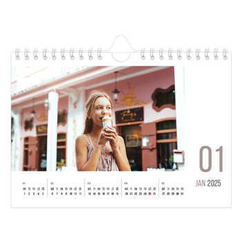 Fotokalender A5 Enkel — Antal månader