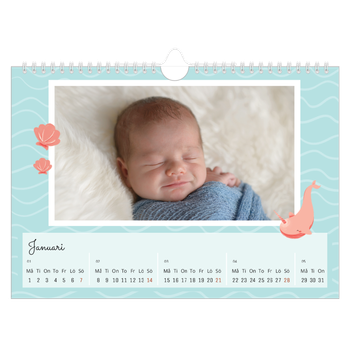 Fotokalender A4 Enkel — Söta djur