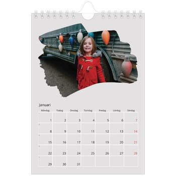 Fotokalender A5 Enkel — Målade bildfält