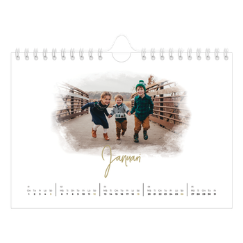 Fotokalender A5 Enkel — Fotoeffekter