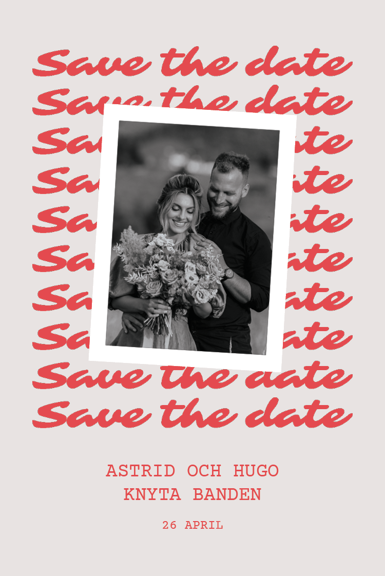 Save the date — Signerad i karmosin