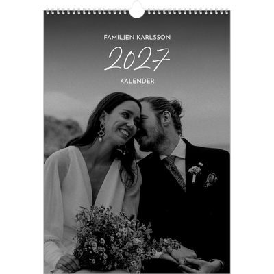 A3 Årskalender — Elegant skrift [omslag]