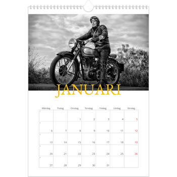 Fotokalender A3 Enkel — Historisk stil