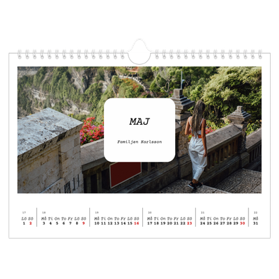Fotokalender A4 Enkel — Hela historien [Maj]