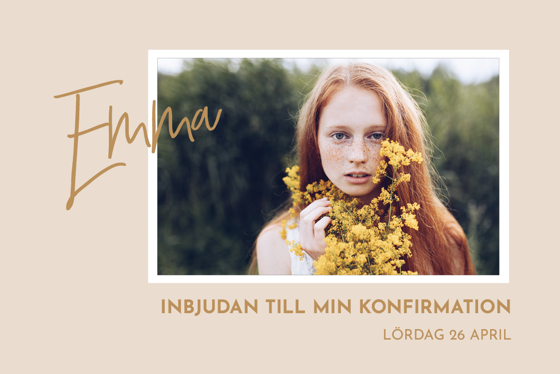 Inbjudningar — Guld och pastell