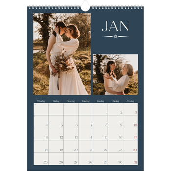 Fotokalender A3 Enkel — Skiffer & seriffer