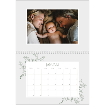 Fotokalender A3 Klassisk — Handritade blommor
