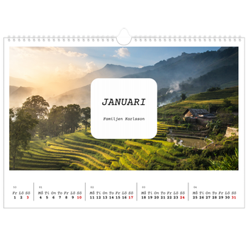 Fotokalender A3 Enkel — Hela historien