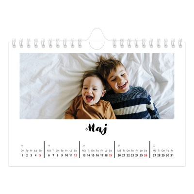 Fotokalender A5 Enkel — Handskriven [omslag]