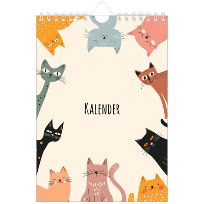 Fotokalender A5 Enkel — Kattassistentar och klotter [omslag]