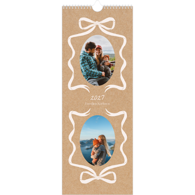 Fotokalender Smal  — Kraft och rosett [omslag]