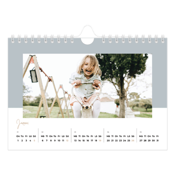 Fotokalender A5 Enkel — Kalender i naturfärger