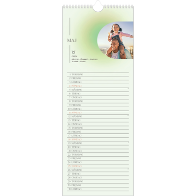 Fotokalender Smal  — Stjärnteckens färger [omslag]