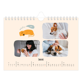 Fotokalender A5 Enkel — Hundtassar och klotter