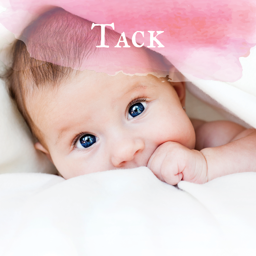 Tack — Rosa akvarell