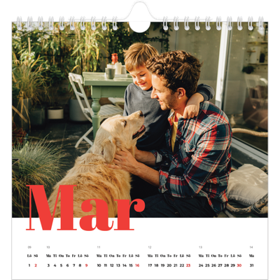 Årskalender kvadratisk — Storslaget år [Mars]