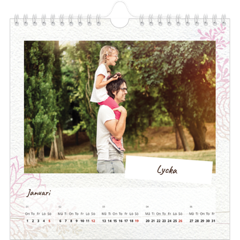 Fotokalender Kvadratisk — Blompapper
