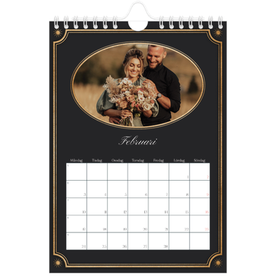 Fotokalender A5 Enkel — Klassisk vintage [Februari]