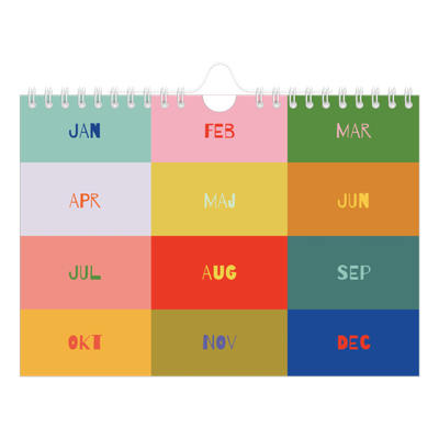 Fotokalender A5 Enkel — Färgglad kalender [omslag]