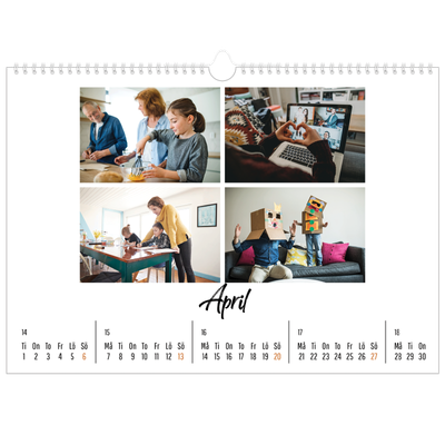 Fotokalender A3 Enkel — Boken om mig [April]