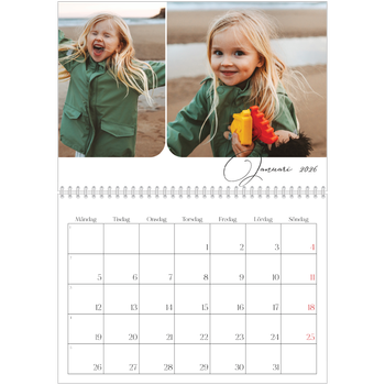 Fotokalender A3 Klassisk — Ögonblicksbilder och skrift