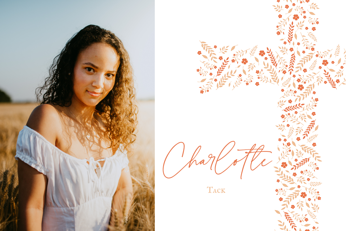 Tack — Blomkors persika