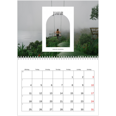 Fotokalender A3 Klassisk (30 x 40 cm) — Det öppna valvet [Januari]