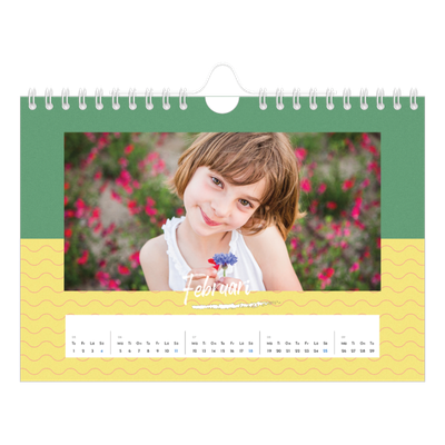 Fotokalender A5 Enkel — Färg och mönster [Februari]