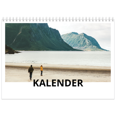 Fotokalender A3 Klassisk (30 x 40 cm) — Vit kalender [omslag]