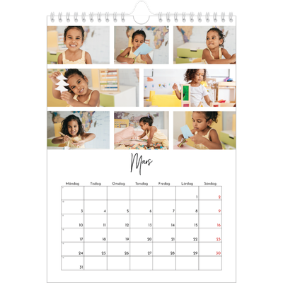 Fotokalender A4 Enkel (20 x 30 cm) — Bild collage [Mars]