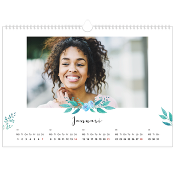 Fotokalender A3 Enkel — Illustrationer av blommor