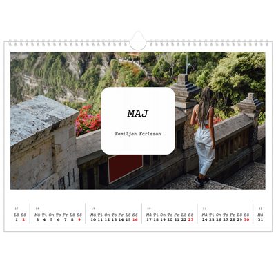 Fotokalender A3 Enkel — Hela historien [Maj]