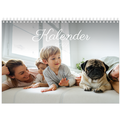 Fotokalender A3 Klassisk (30 x 40 cm) — Handskrivna månader [omslag]
