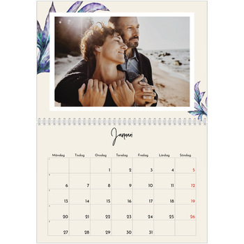 Fotokalender A3 Klassisk — Målade blommor