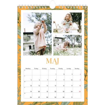 Fotokalender A4 Enkel (20 x 30 cm) — Blommande bakgrunder [omslag]