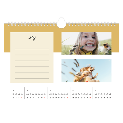 Fotokalender A4 Enkel — Kalenderlista [omslag]