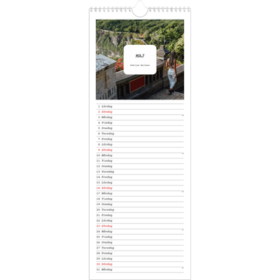Fotokalender Smal  — Hela historien [Maj]