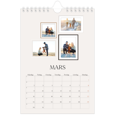Fotokalender A5 Enkel — Bildvägg [Mars]