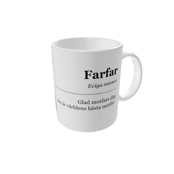 Fotomugg — Farfars tidning