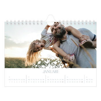 Fotokalender A5 Enkel — Blommotiv